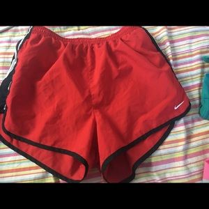 Women's Nike red tempo shorts