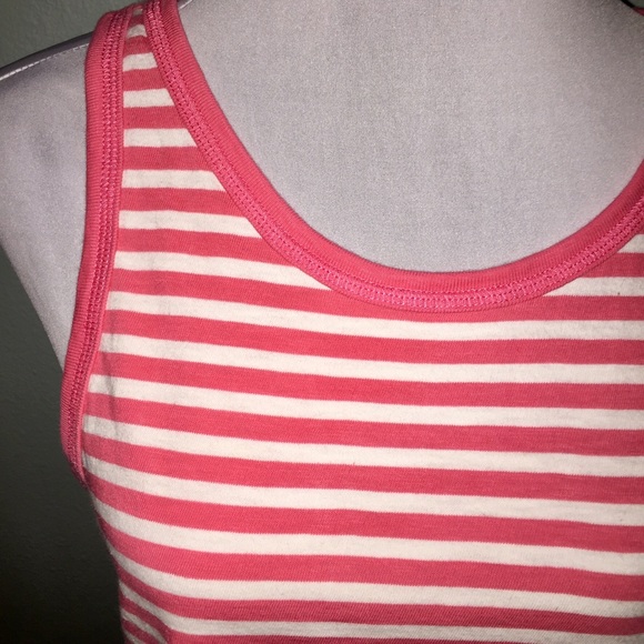 J. Crew coral & white stripe tank top - Picture 2 of 5