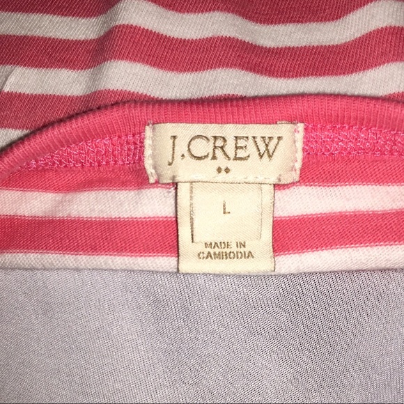 J. Crew coral & white stripe tank top - Picture 5 of 5