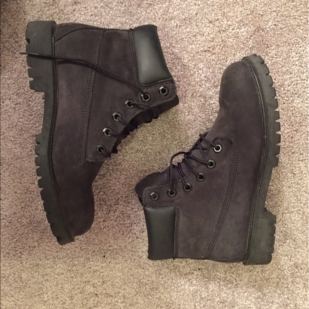 Black suede Timbs