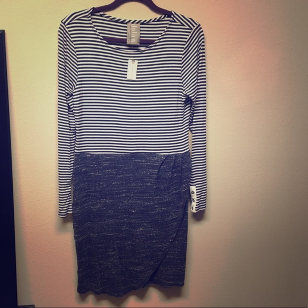 NWT Anthropologie Dolan Multi pattern dress Sz M