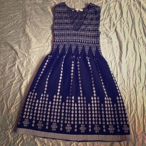 Smocked Jacquard Dress - MAX STUDIO