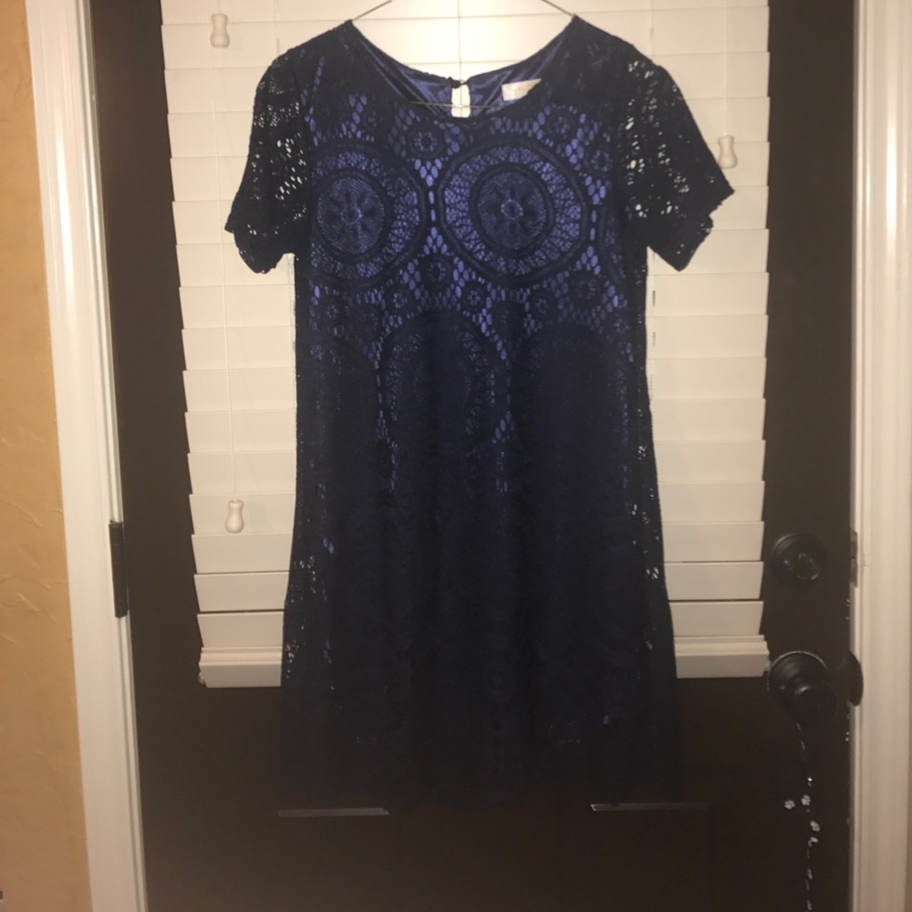 Navy lace dress