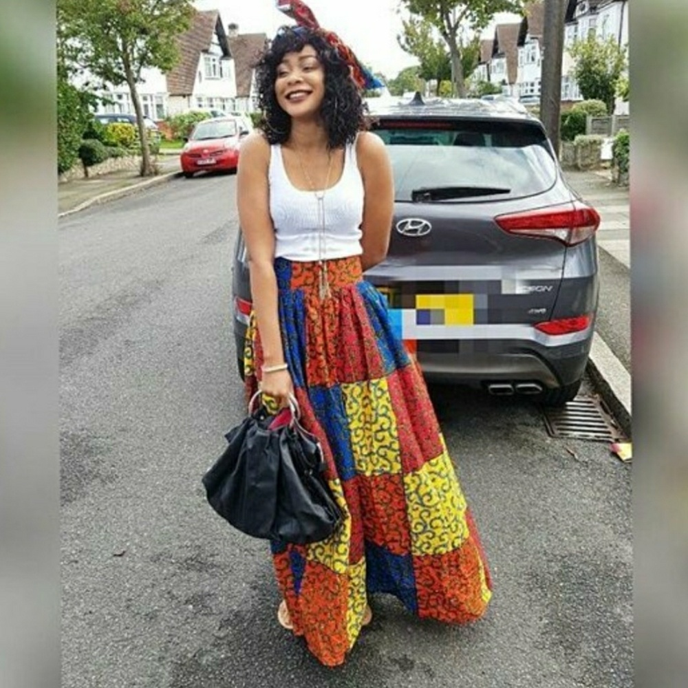 Beautiful Maxi skirt available in African prints