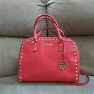 Michael Kors, studded, Saffiano purse - Authentic