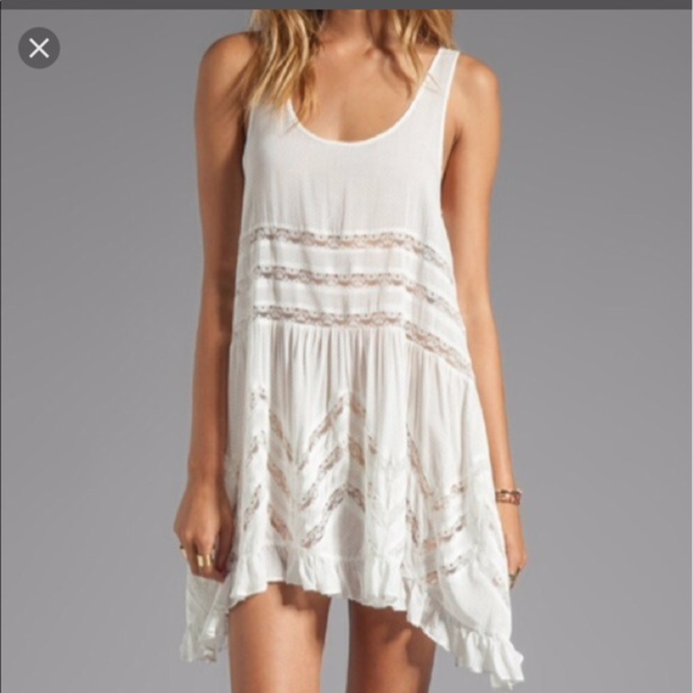 Free People Voile and Lace Trapeze Slip