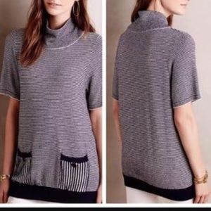 Anthropologie Moth Short Sleeve Striped Knit top Anthropologie Moth Short Sleeve Striped Knit top