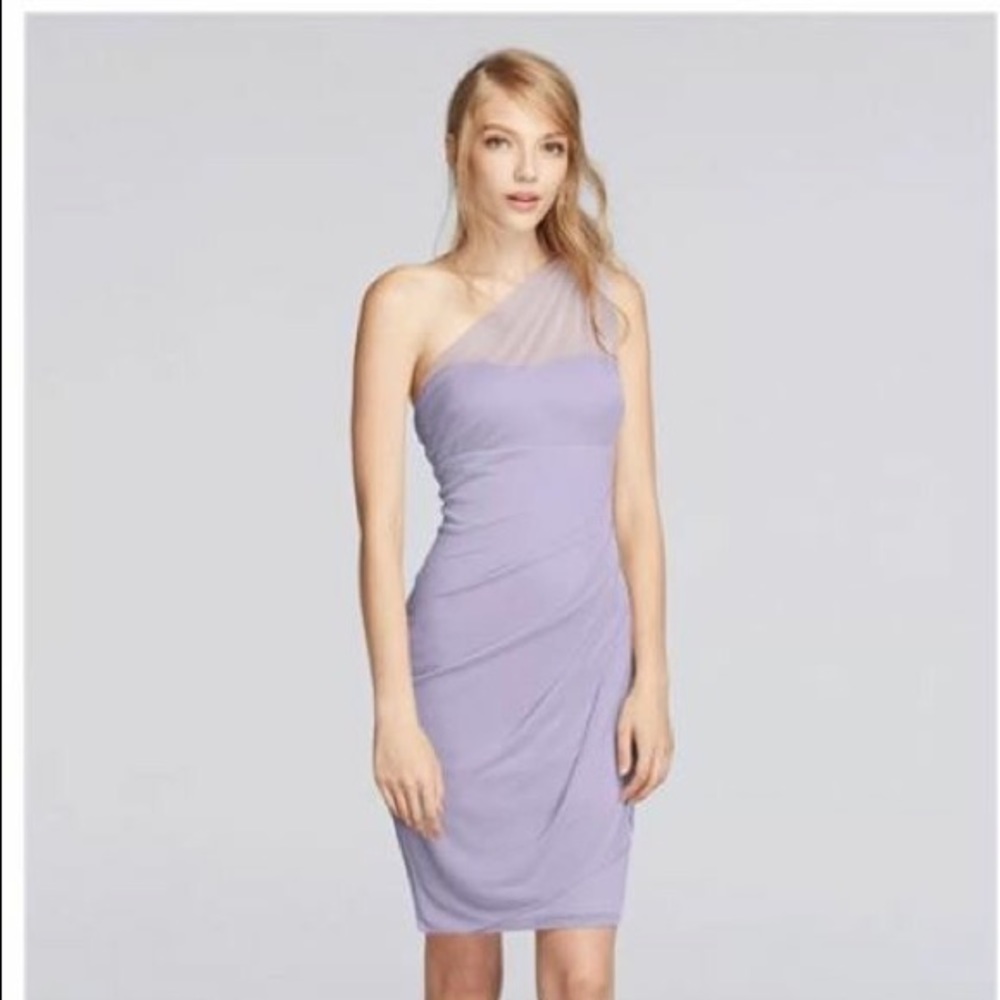 David's Bridal one shoulder