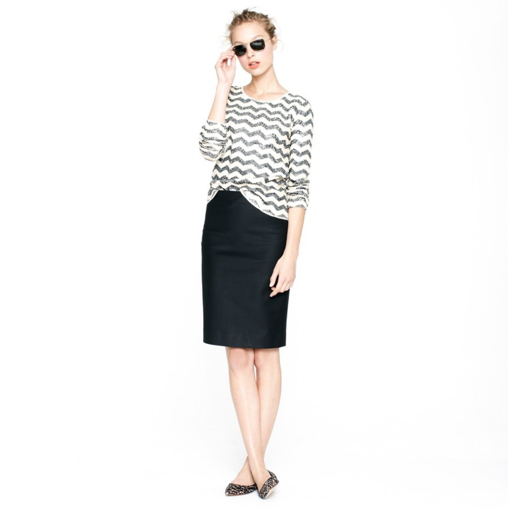 J.Crew No 2 Pencil Skirt in Double Serge Cotton 4