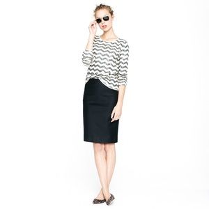 J.Crew No 2 Pencil Skirt in Double Serge Cotton 4
