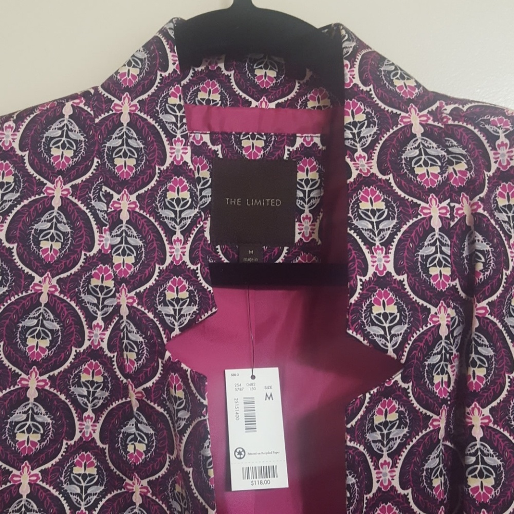 NWT The Limited Pink Pattern Jacket - Picture 2 of 6