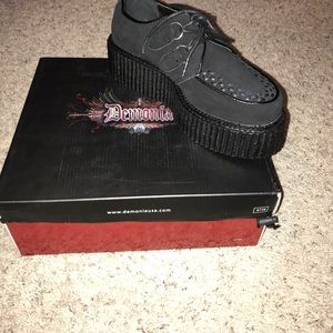 Demonia Black Suede Creepers
