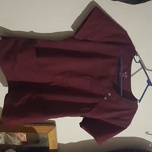 Burgandy Cherokee luxe scrub set