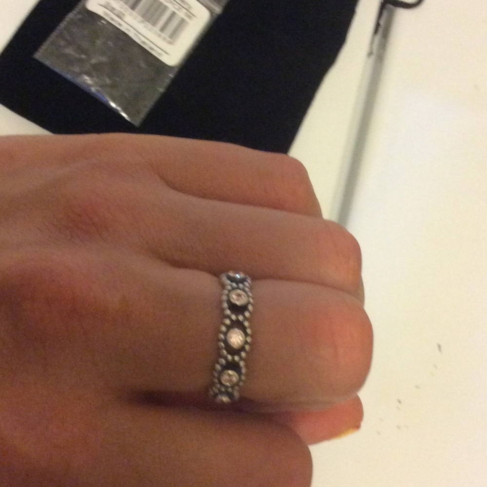 Pandora silver CZ Your Majesty Ring