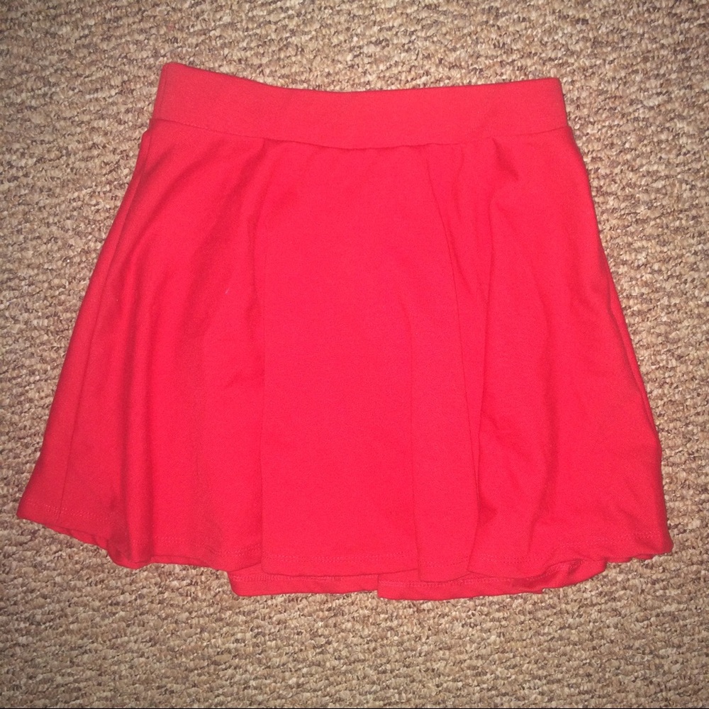 Forever 21 Red Skater Skirt