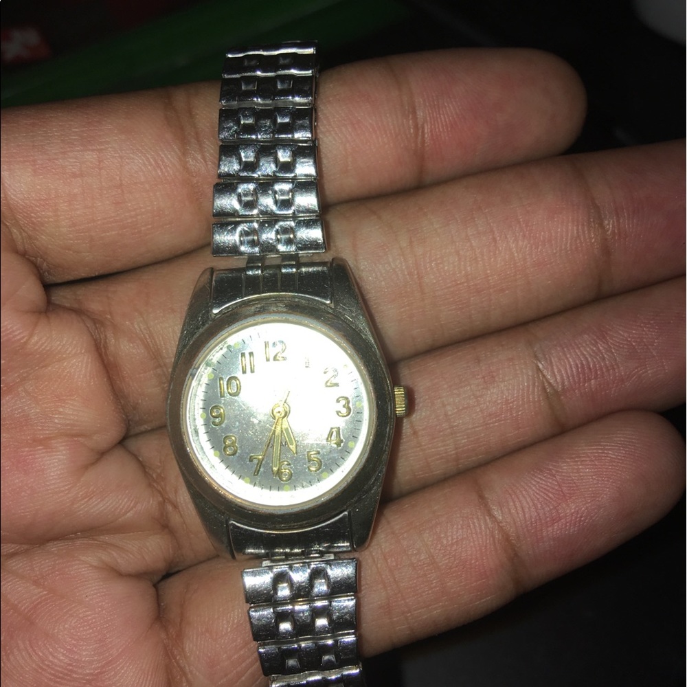 Silver wrist watch