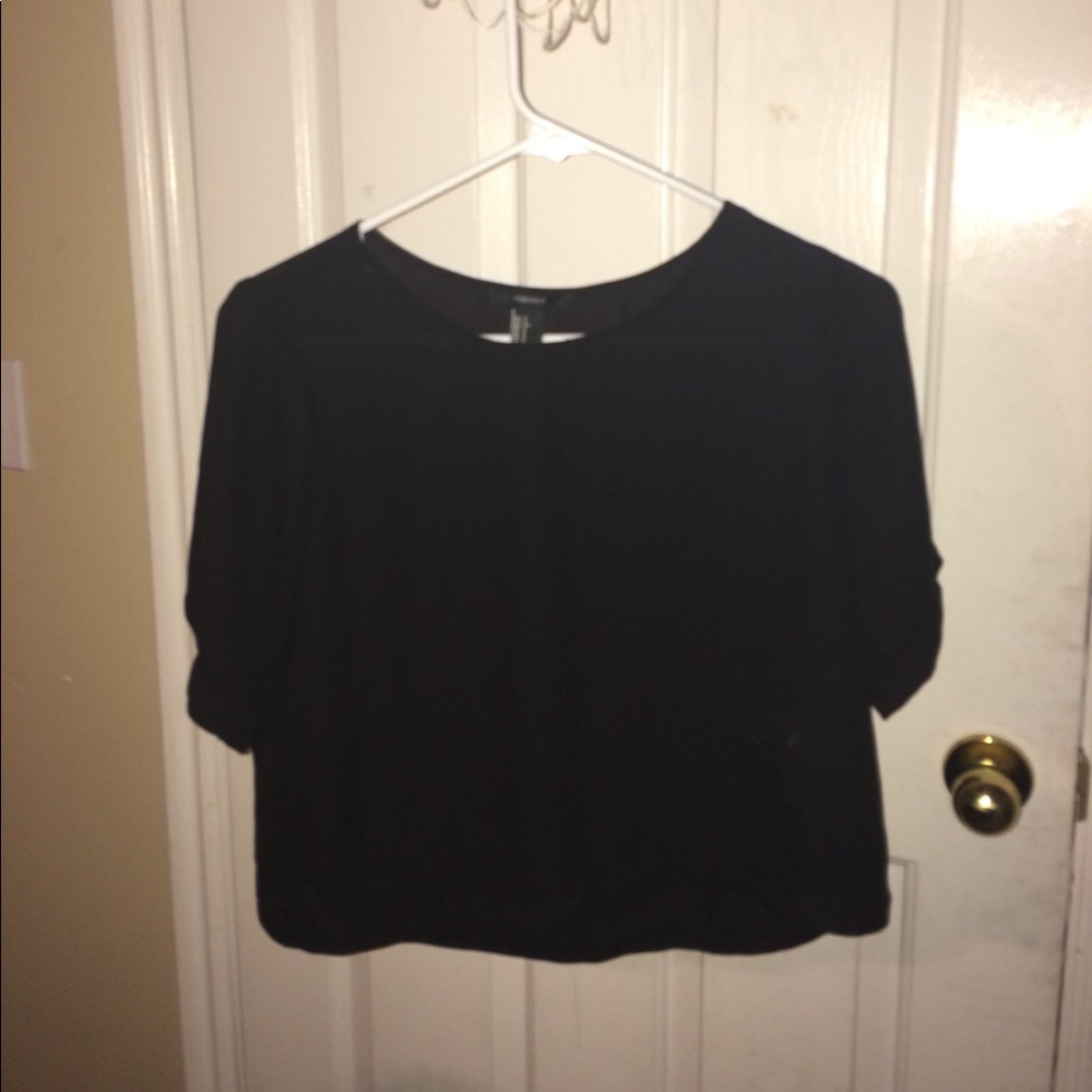 Black crop top