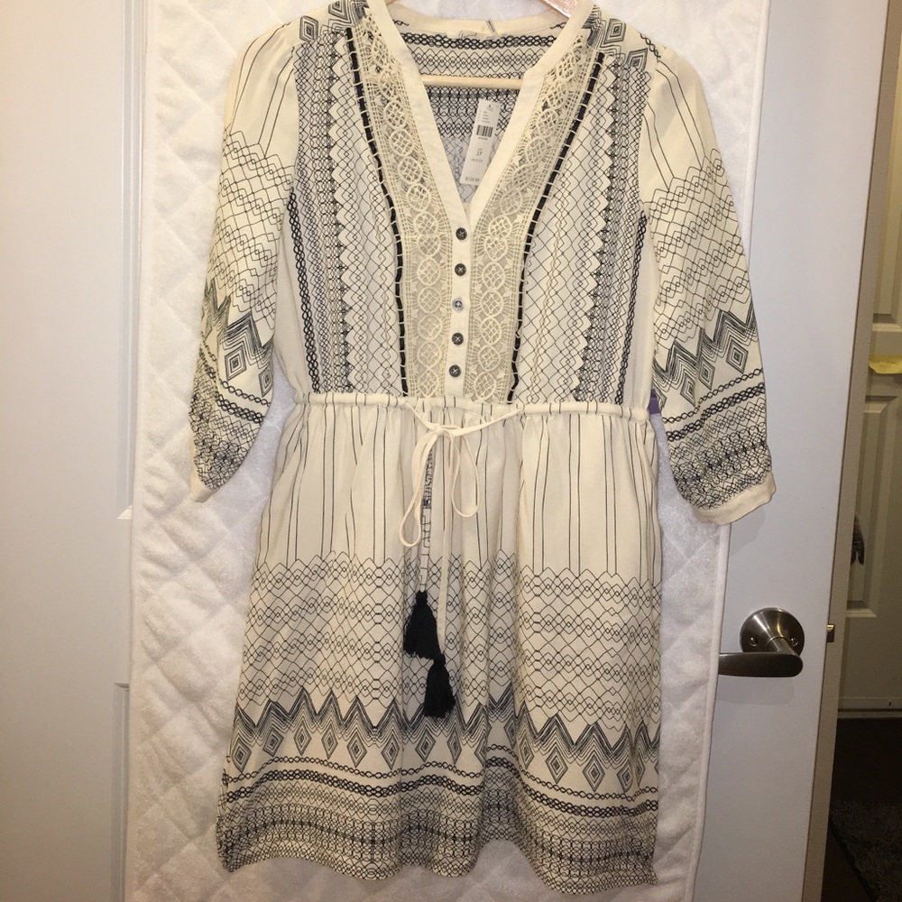 NWT Anthropologie Folk Ivory Dress