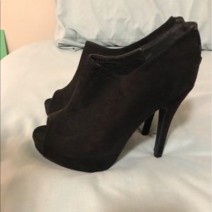 Black bootie heels