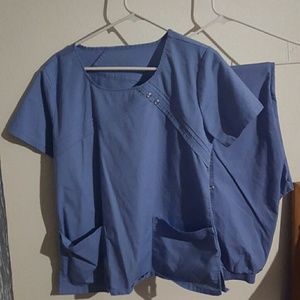 Cherokee luxe ceil blue scrub set