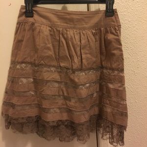 Brown lacey skirt