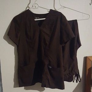 Brown Greys anatomy scrub set size medium