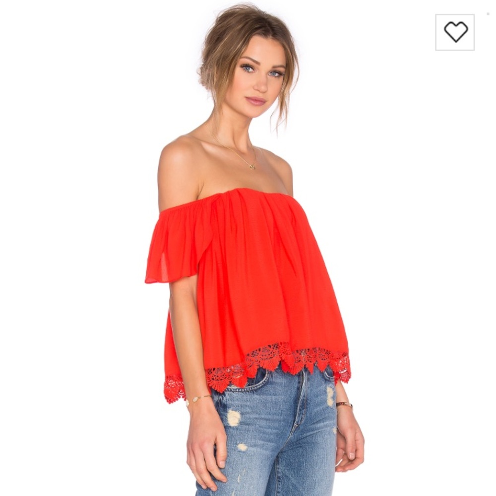 Lovers + Friends Life's A Beach Top/ Red Orange❤️ - Picture 3 of 8