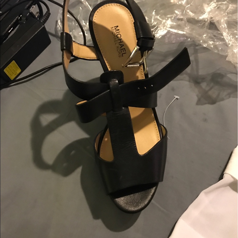 Michael kors black wedge