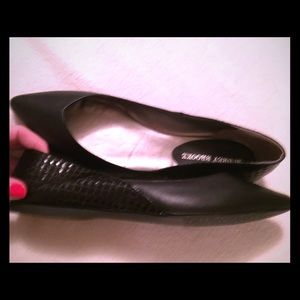 Black leather flats- New!!!