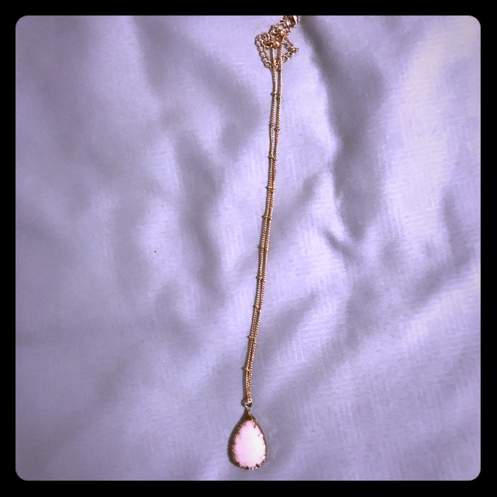 White stone necklace