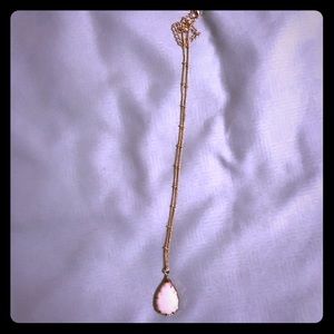 White stone necklace