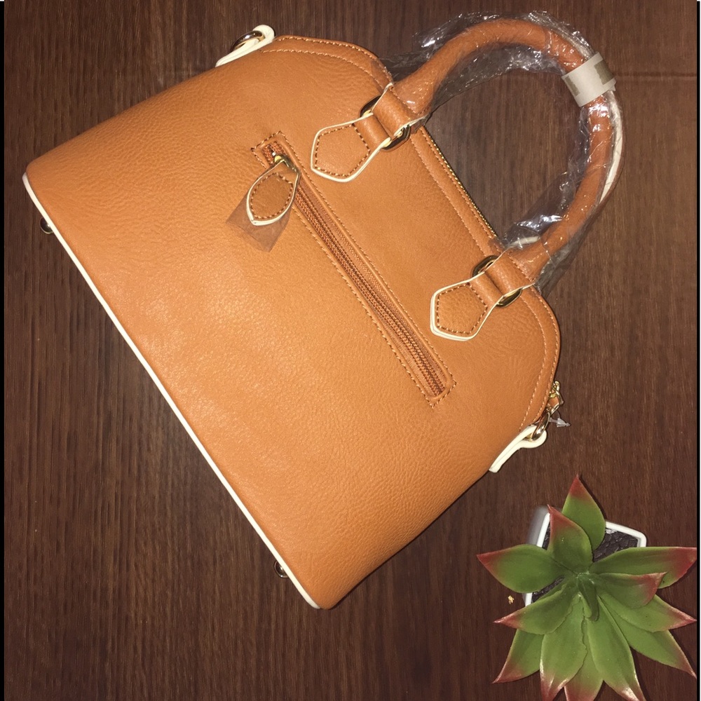 Mini Dome Satchel Crossbody Bag with Tassel Accent