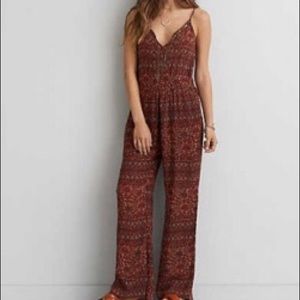 AEO LACE UP- FRONT JUMPSUIT