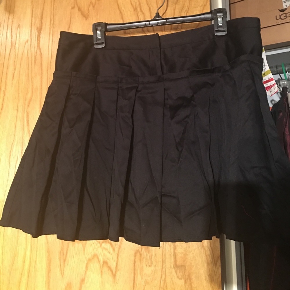 Black mini skirt