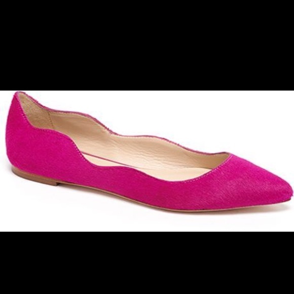 Loeffler Randall Milla Scallop Pink Flats - Picture 1 of 4