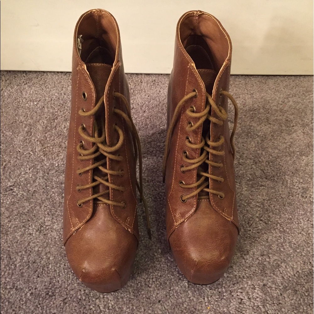 Lace up booties