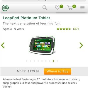 Leap pad platinum
