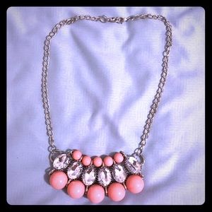 Pink and diamond necklace