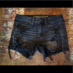 American Eagle Destroyed Black Short