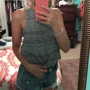 Cropped printed tank