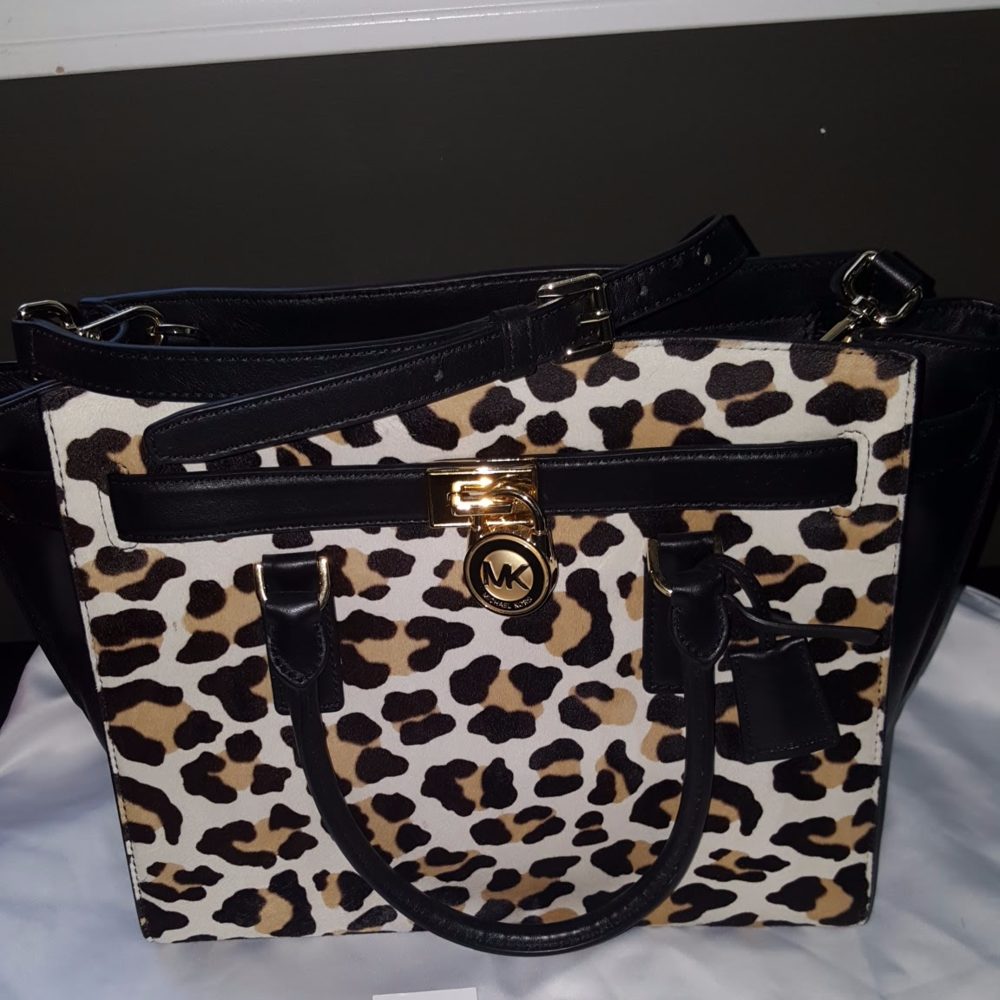 MICHAEL MICHAEL KORS CALF HAIR HAMILTON TOTE