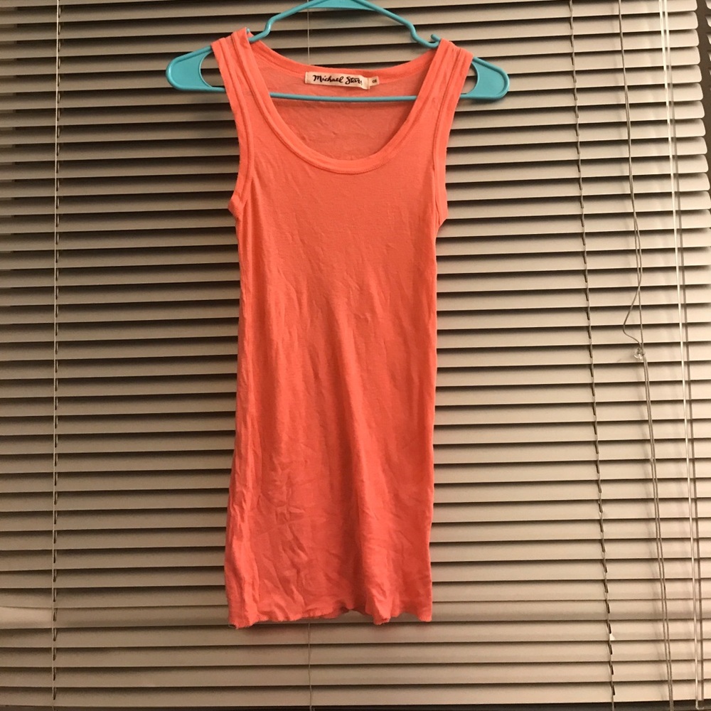 Michael Stars long tank. Coral. Lightly worn.