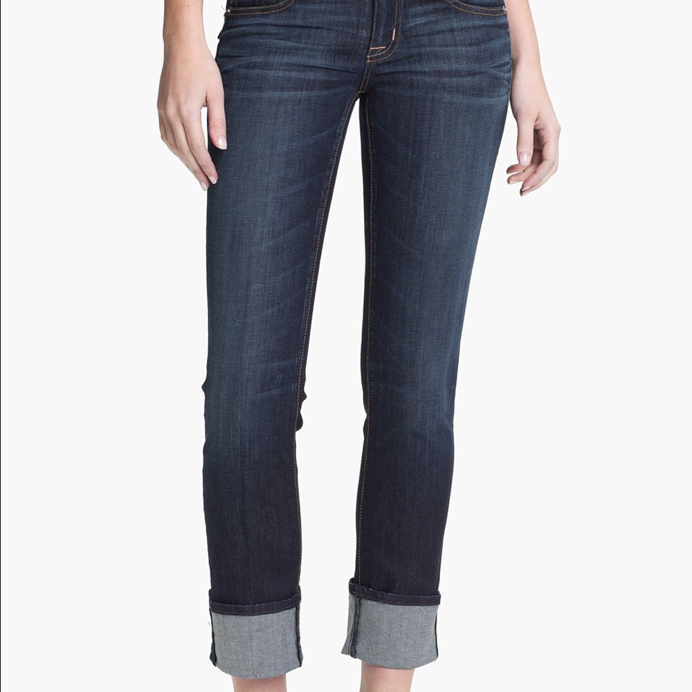 Hudson "Ginny" Cuffed Straight Jeans - Picture 1 of 4