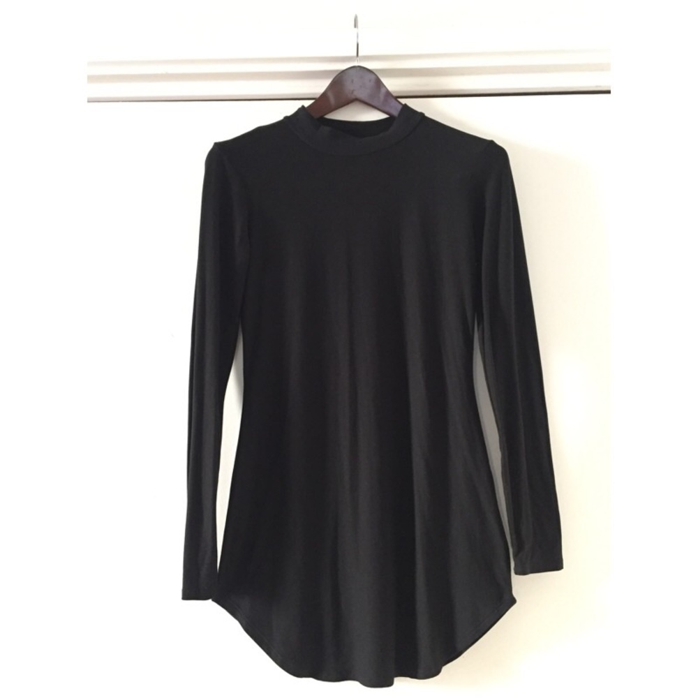 Short Turtle Neck Long Sleeve Dress