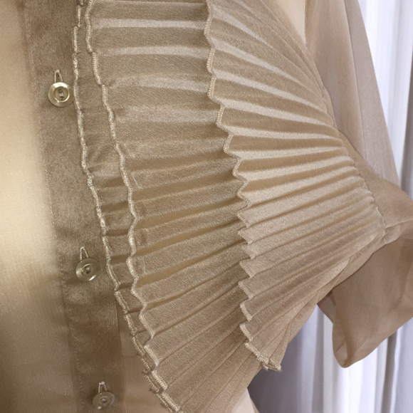 SOLD—-Sheer two layered flare sleeved blouse - Picture 4 of 5