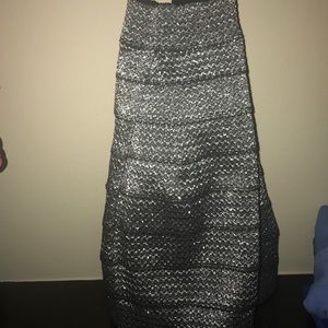 Grey and black skirt
