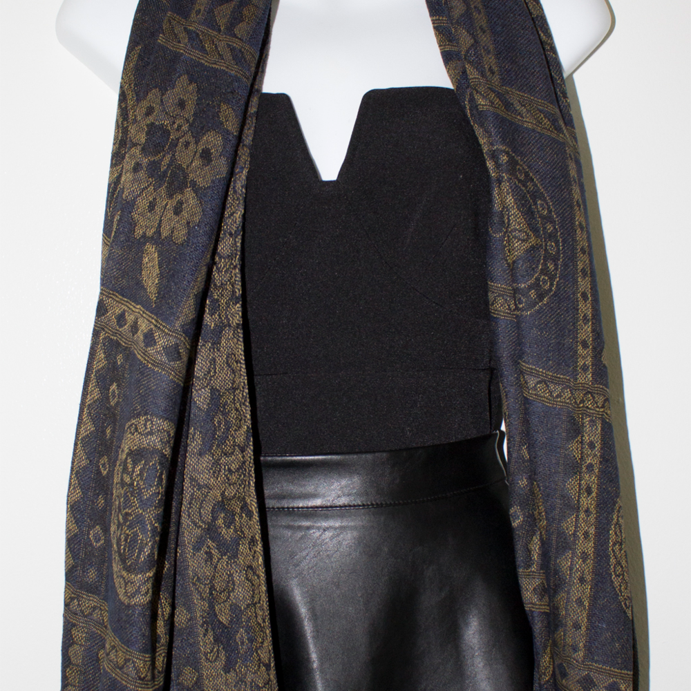 NWT Blue & Gold Pashmina scarf