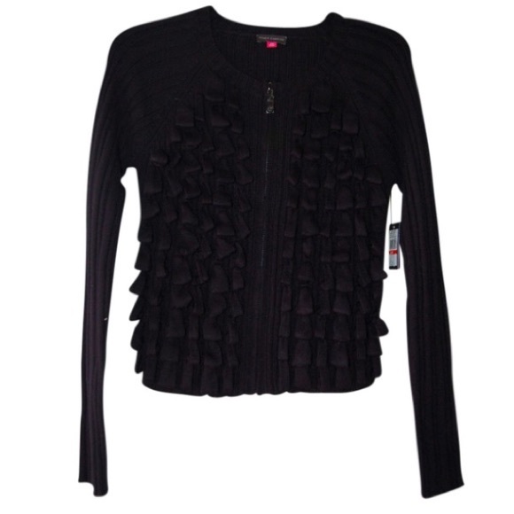Vince Camuto Sweaters - Vince Camuto Black Sweater with Zipper