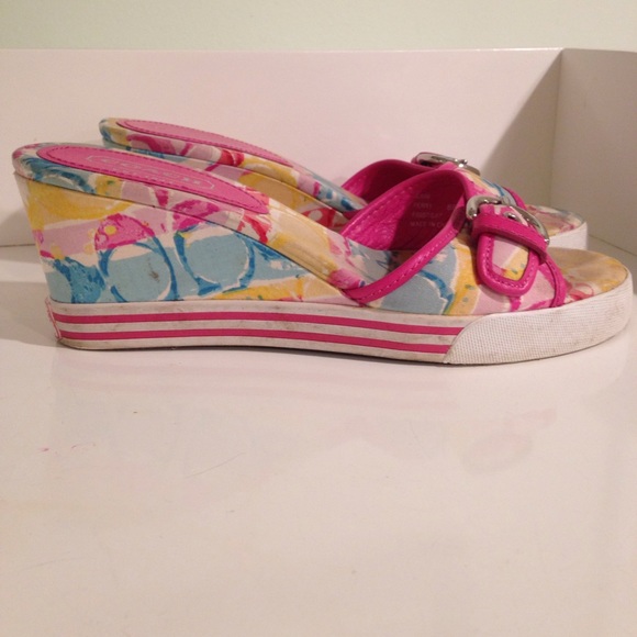 Sporty, summery Coach wedges - Picture 1 of 4
