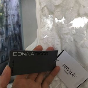 David's bridal white Midi dress